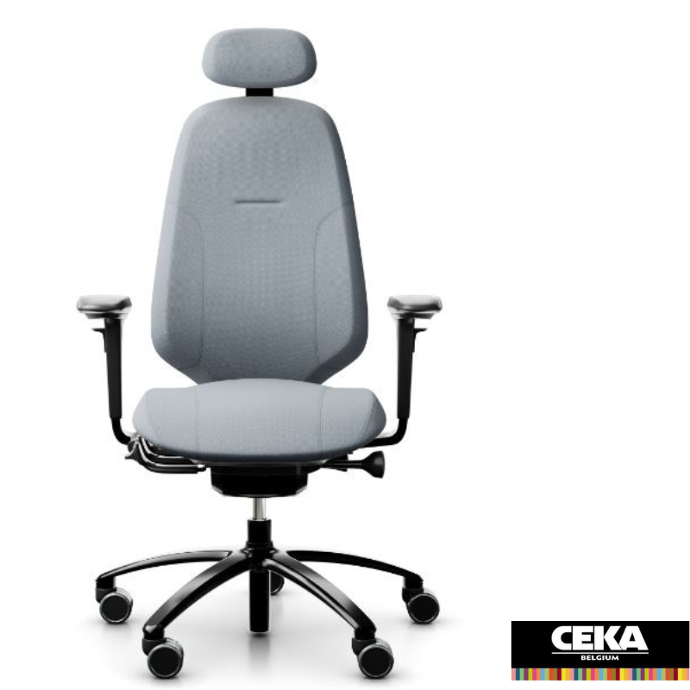 siège ergonomique gris avec appui-tête RH Ergonomics MEREO 300