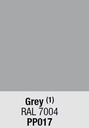 Polypropylène: (PP017) Grey RAL 7004