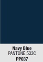 Polypropyleen: (PP037) Navy blue Pantone 533C