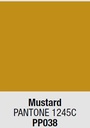 Polypropyleen: (PP038) Mustard Pantone 1245c