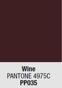 Polypropyleen: (PP035) Wine Pantone 4975C