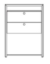 Version R (La Punt): 2 drawers and 2 shelves (bottom)