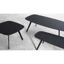 [S66F2+S32] Table Black Fenix matt pied noir SOLAPA by Jon Gasca (60 x 60cm H. 30cm)