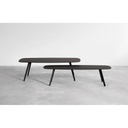 Table solapa 38 x 118cm en Black Fenix matt (40 x 120cm H. 30cm)