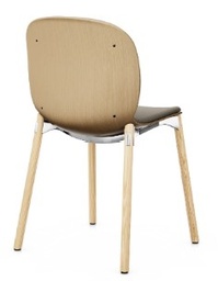 RBM NOOR 4 legs wood seat/back cushion 3D shell varnished